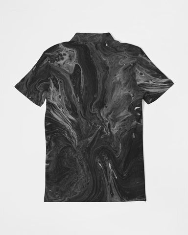 Black Wave Men's Slim Fit Short Sleeve Polo
