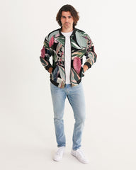 Black Botanical Bomber Jacket