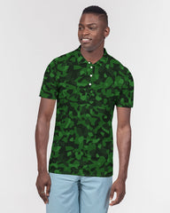AV Green Camo Men's Slim Fit Short Sleeve Polo