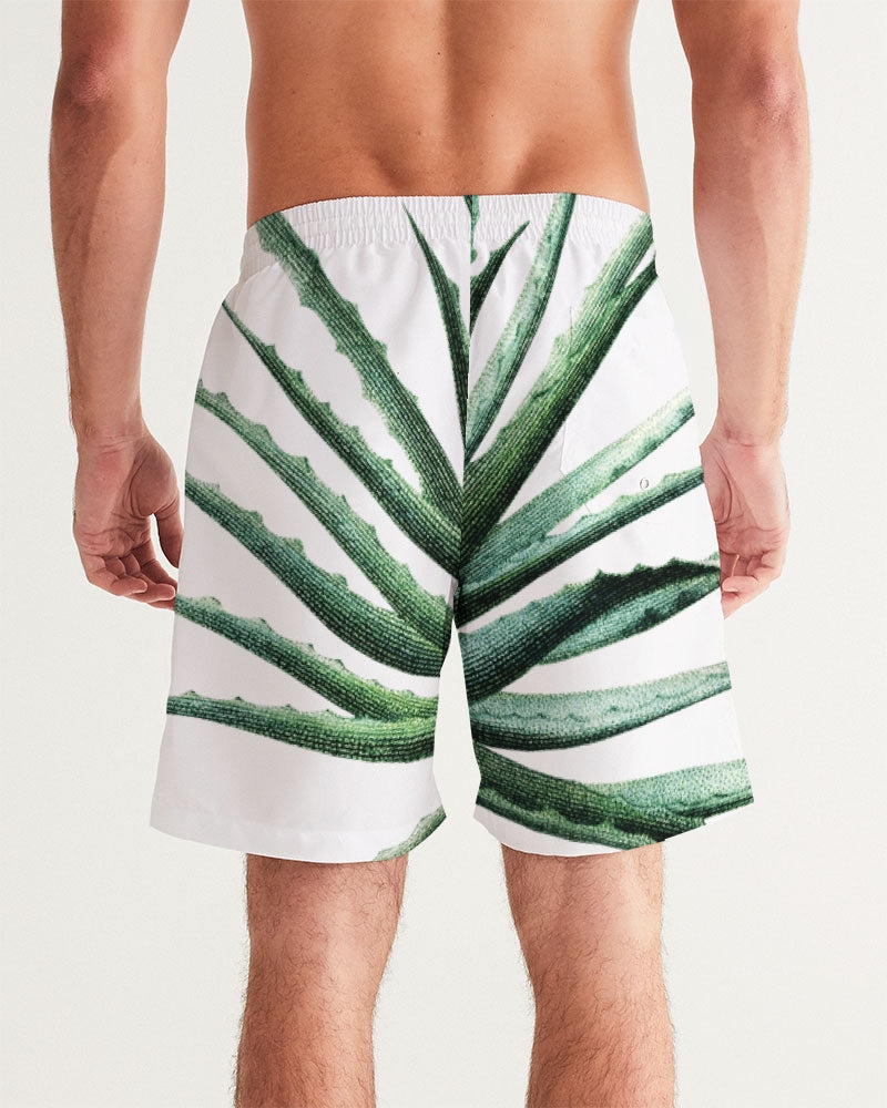 Men's Exotic Life Tree Swim Trunks — bold all-over print by AmbiVirile, detail view