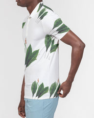 Leaves R Us Men's Slim Fit Short Sleeve Polo