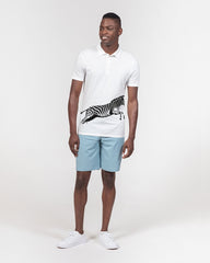 Zebra Black Men's Slim Fit Short Sleeve Polo