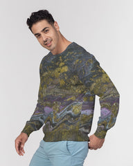 Gold Paint Men's Classic French Terry Crewneck Pullover