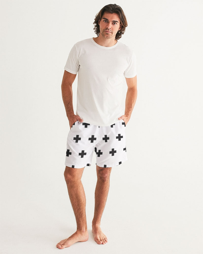 Men's Positive Matter Swim Trunks — bold all-over print by AmbiVirile, view 5