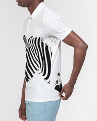 Zebra Black Head Men's Slim Fit Short Sleeve Polo