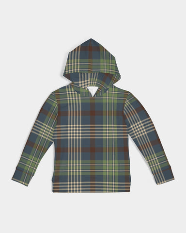 Winter Plaid Kids Hoodie