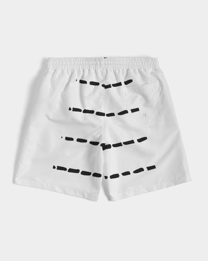 Men's Dot Stripe Swim Trunks — bold all-over print by AmbiVirile, view 7