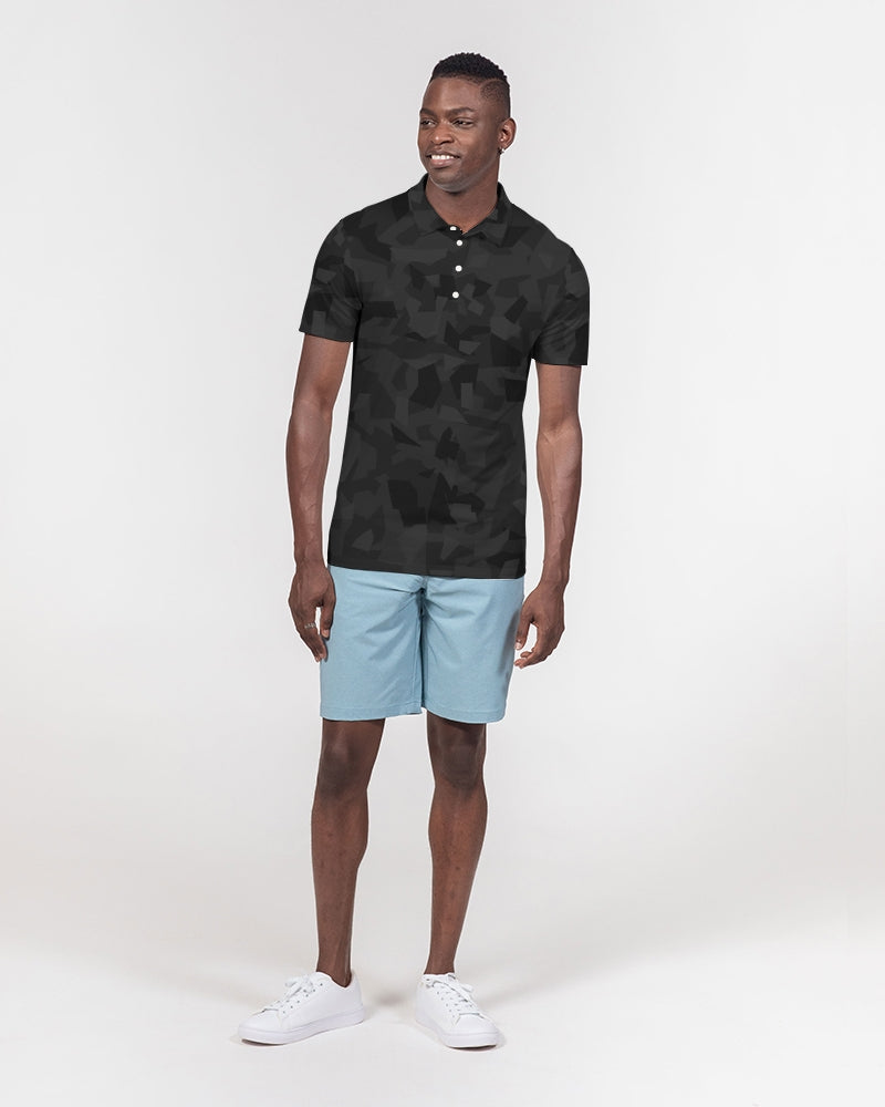 AV Black Camo Men's Slim Fit Short Sleeve Polo