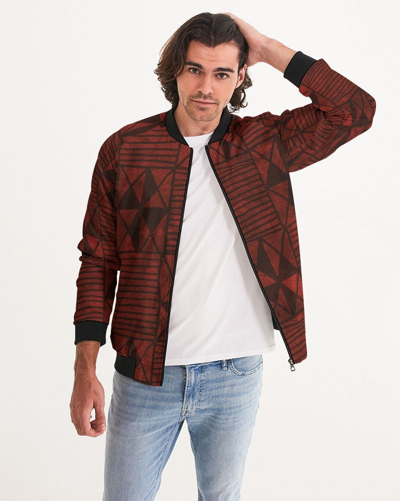 Men's Tribal Diamond Bomber Jacket — bold all-over print by AmbiVirile, view 5