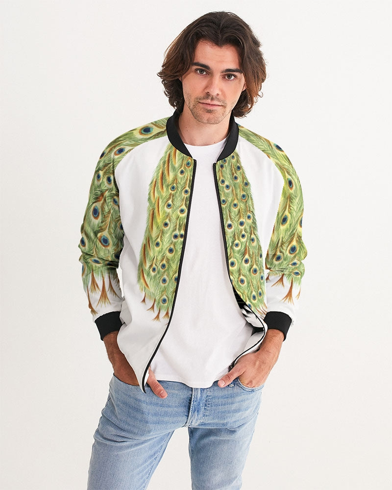 Men's Cock Tail Bomber Jacket — bold all-over print by AmbiVirile, front view