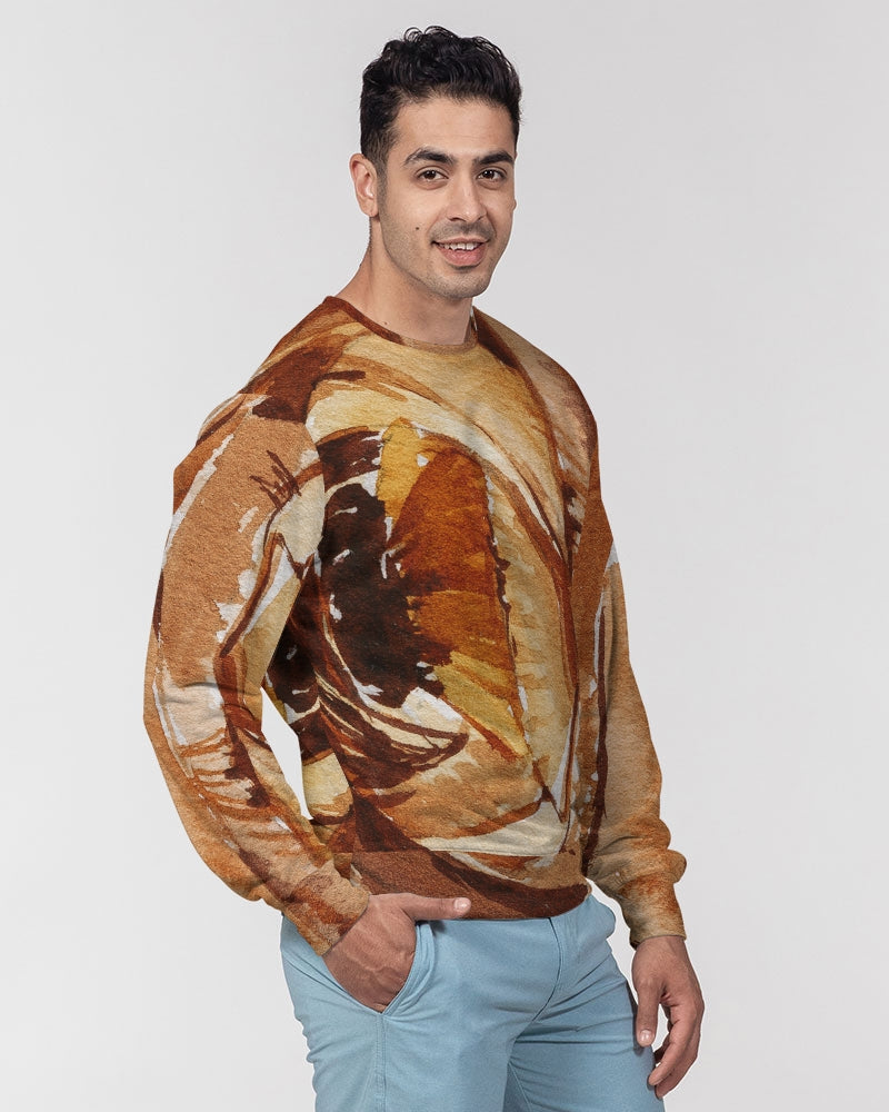 Autumn Bloom Men's Classic French Terry Crewneck Pullover