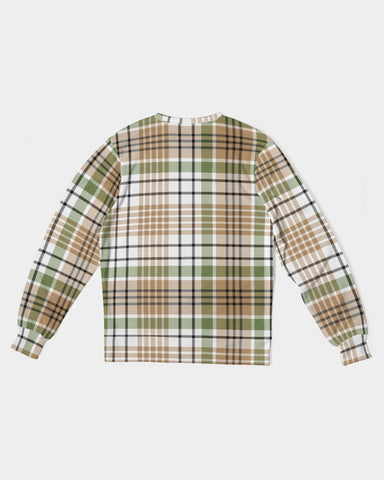 Autumn Plaid Men's Classic French Terry Crewneck Pullover