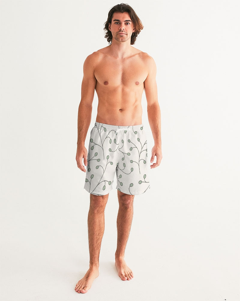 Men's Twigs Swim Trunks — bold all-over print by AmbiVirile, back view