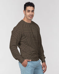 brown weave Men's Classic French Terry Crewneck Pullover