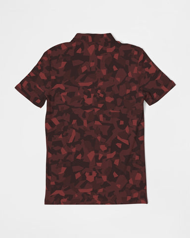 AV Red Camo Men's Slim Fit Short Sleeve Polo