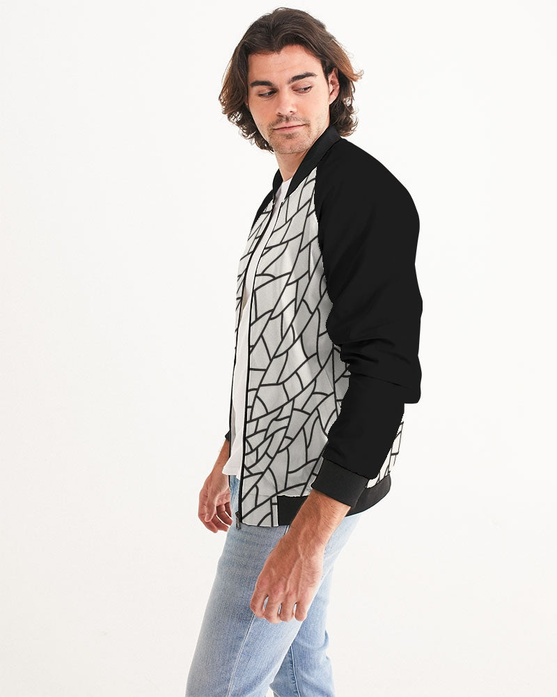 Men's Glass Mud Bomber Jacket — bold all-over print by AmbiVirile, side view