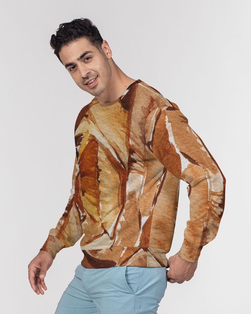 Autumn Bloom Men's Classic French Terry Crewneck Pullover