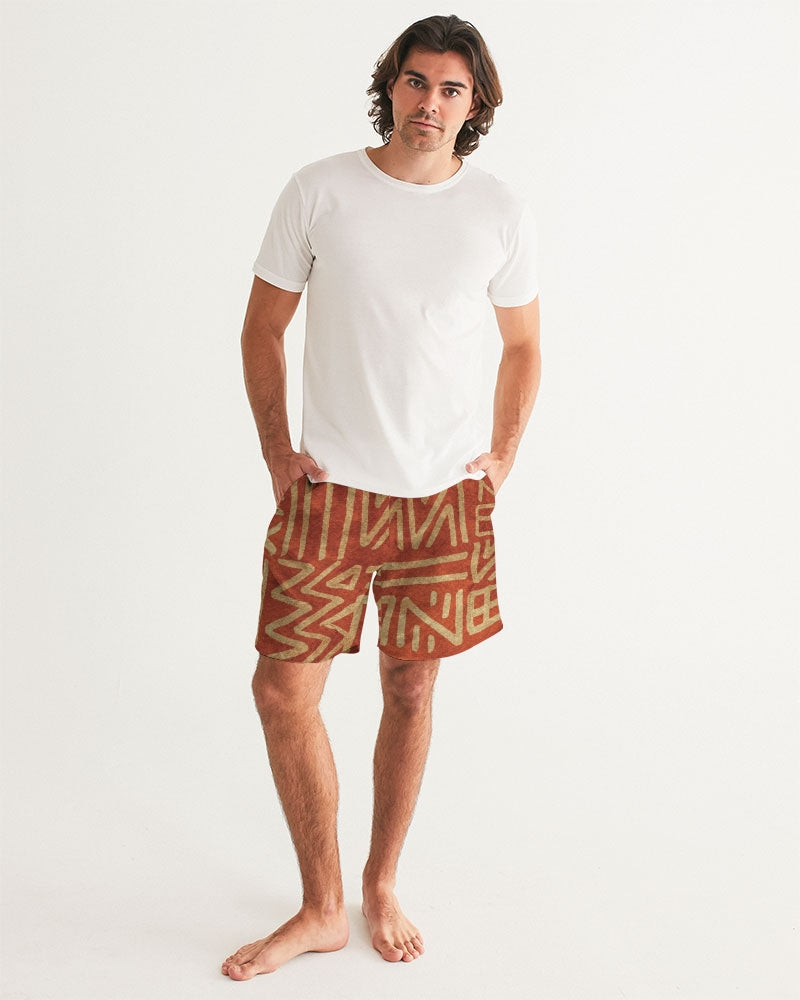 Men's Tribal Cloth Swim Trunks — bold all-over print by AmbiVirile, view 5
