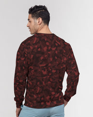 AV Red Camo Men's Classic French Terry Crewneck Pullover