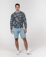 Moonlight Paisley Men's Classic French Terry Crewneck Pullover