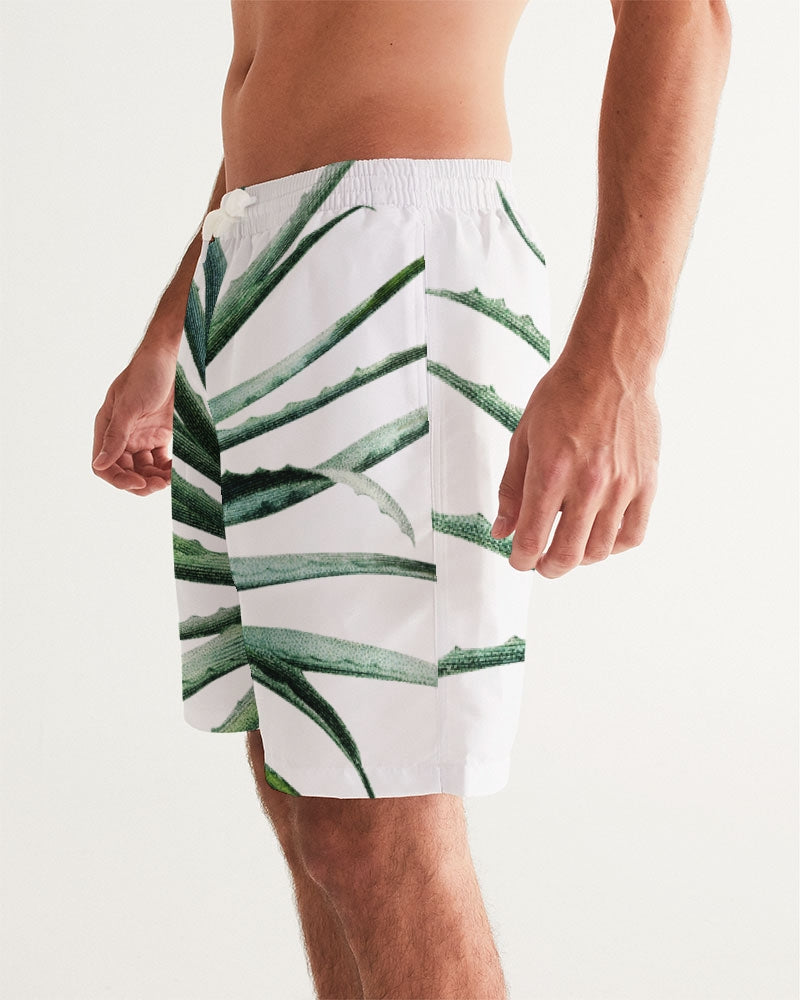 Men's Exotic Life Tree Swim Trunks — bold all-over print by AmbiVirile, side view