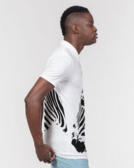 Zebra Black Head Men's Slim Fit Short Sleeve Polo