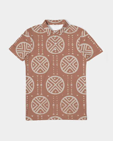 Tribal Spheres Men's Slim Fit Short Sleeve Polo