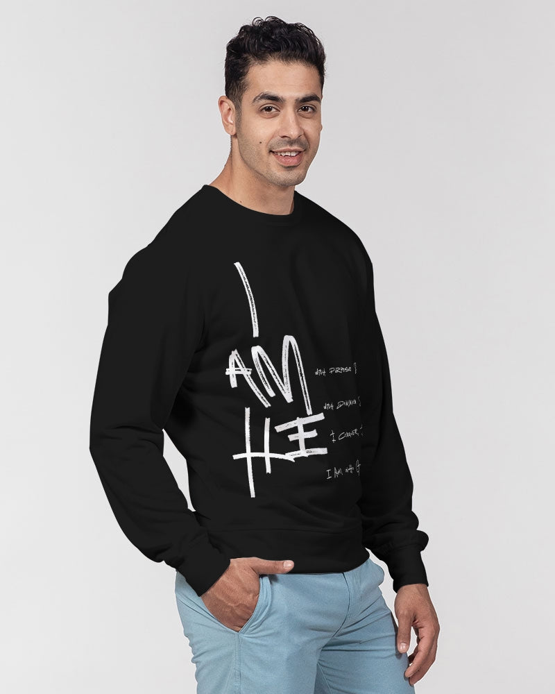 I AM HE Men's Classic French Terry Crewneck Pullover
