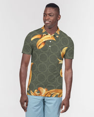 Ornate Gold Men's Slim Fit Short Sleeve Polo