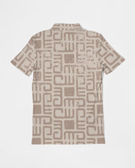Beige Tribes Men's Slim Fit Short Sleeve Polo