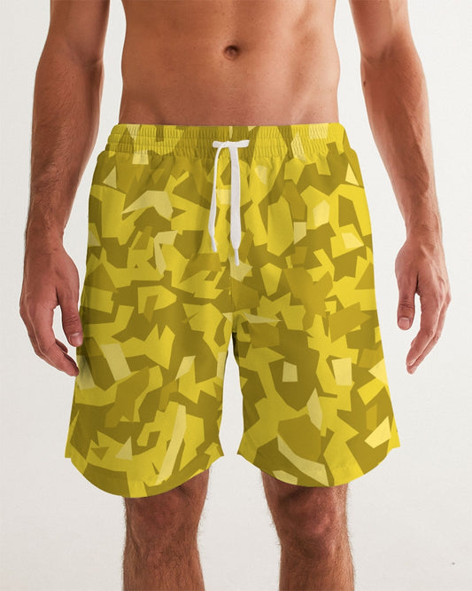 AV Yellow Camo Men's Swim Trunk