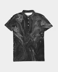 Black Wave Men's Slim Fit Short Sleeve Polo