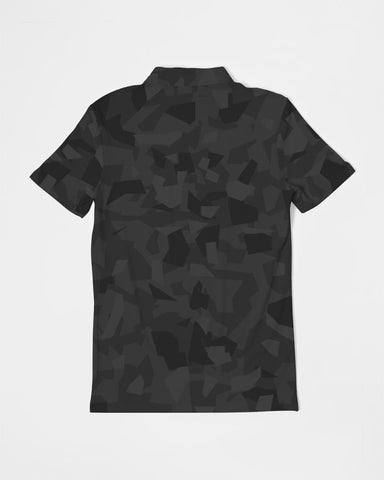 AV Black Camo Men's Slim Fit Short Sleeve Polo