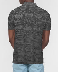 Black Crocodile Love Men's Slim Fit Short Sleeve Polo