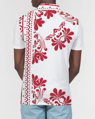 Red Ceramics Men's Slim Fit Short Sleeve Polo