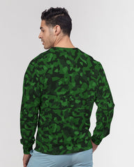AV Green Camo Men's Classic French Terry Crewneck Pullover