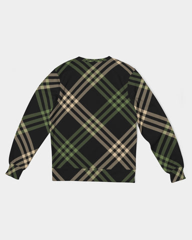 Smooth Plaid Men's Classic French Terry Crewneck Pullover
