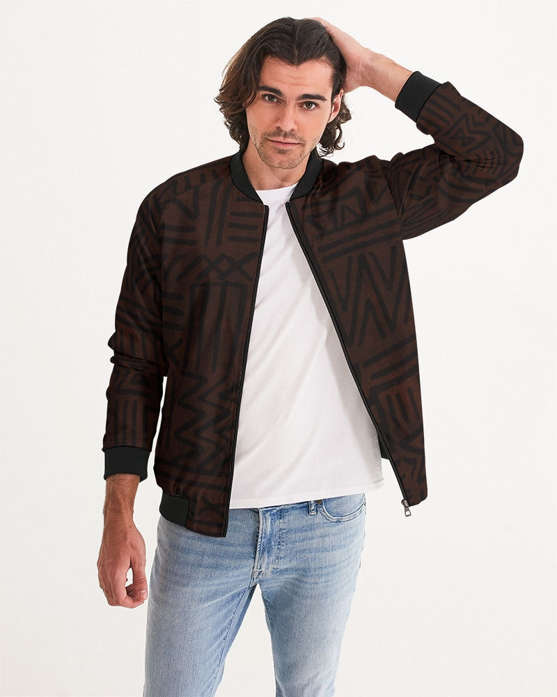 Men's African Strength Bomber Jacket — bold all-over print by AmbiVirile, view 5