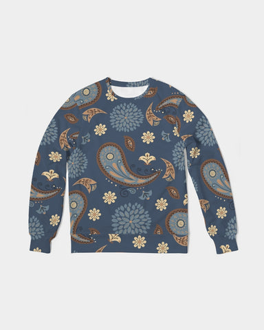Moonlight Paisley Men's Classic French Terry Crewneck Pullover