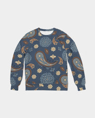 Moonlight Paisley Men's Classic French Terry Crewneck Pullover