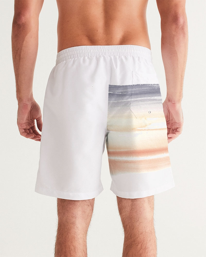 Men's Breezy Swim Trunks — bold all-over print by AmbiVirile, detail view