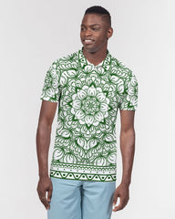 Green Ceramics Men's Slim Fit Short Sleeve Polo