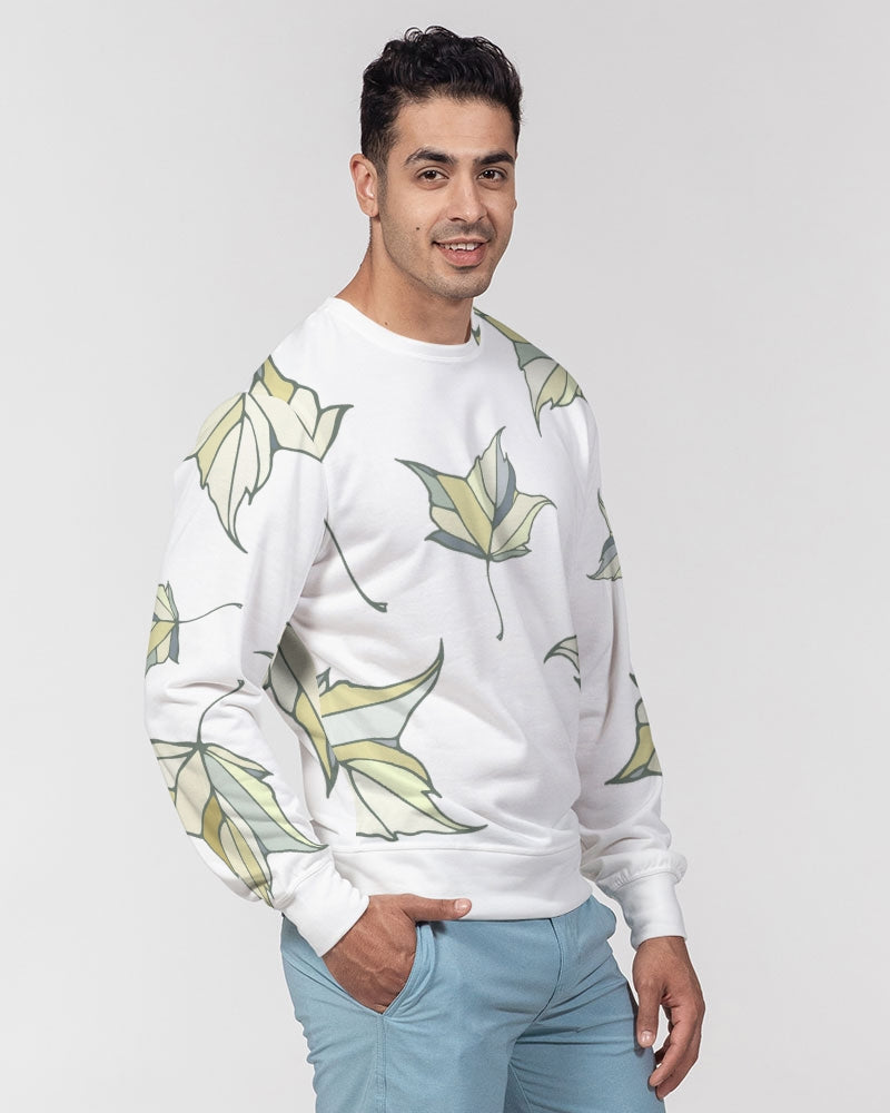 Leaf Me Men's Classic French Terry Crewneck Pullover