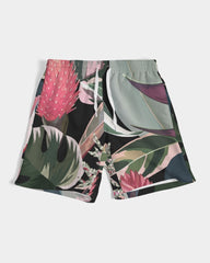 Black Botanical Men's Swim Trunk