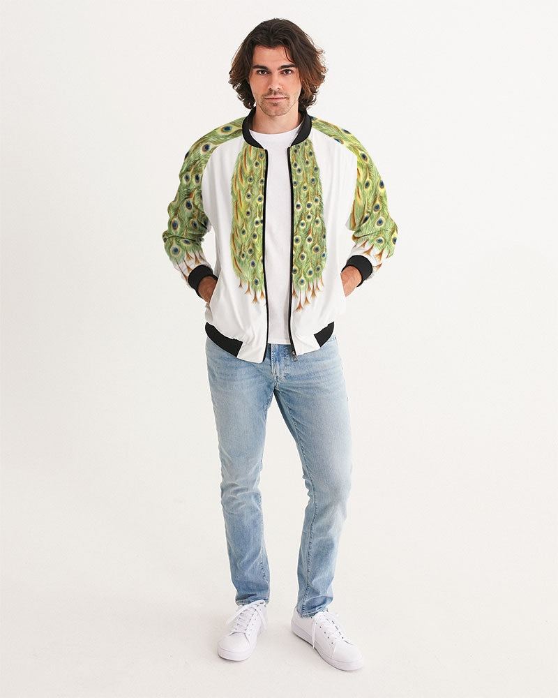Men's Cock Tail Bomber Jacket — bold all-over print by AmbiVirile, back view