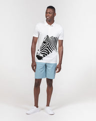 Zebra Black Head Men's Slim Fit Short Sleeve Polo