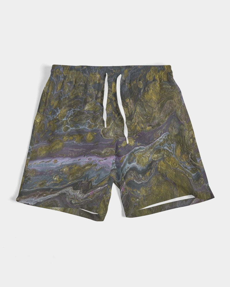 Men's Gold Paint Swim Trunks — bold all-over print by AmbiVirile, view 6