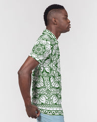 Green Ceramics Men's Slim Fit Short Sleeve Polo