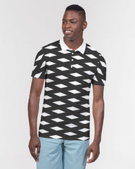 Night Diamonds Men's Slim Fit Short Sleeve Polo