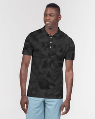 AV Black Camo Men's Slim Fit Short Sleeve Polo